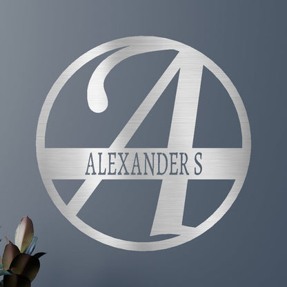 Exemplary Family Name Personalized Gifts - Custom Metal Sign, Split Letter