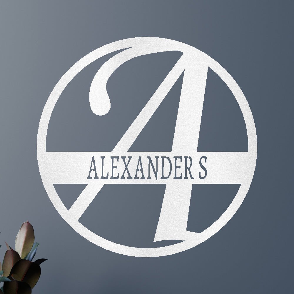 Exemplary Family Name Personalized Gifts - Custom Metal Sign, Split Letter