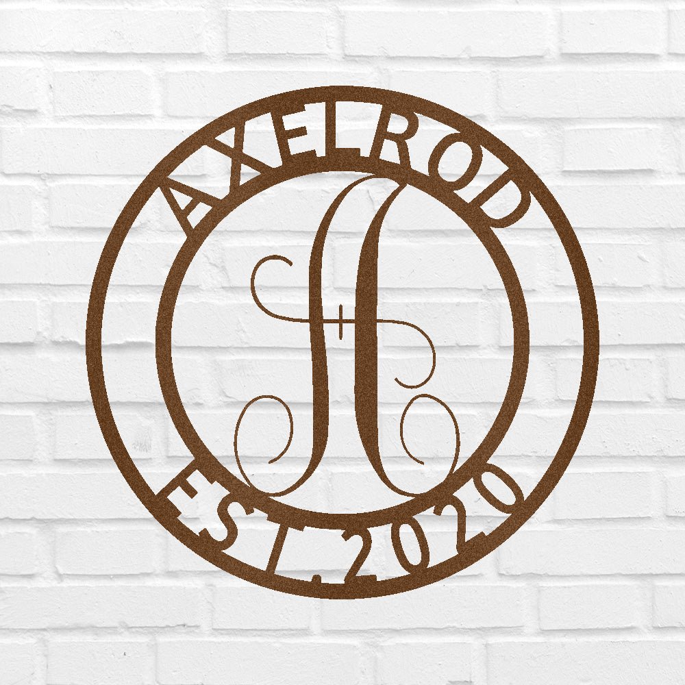 Family Name Personalized Gifts - Custom Metal Sign, Split Letter