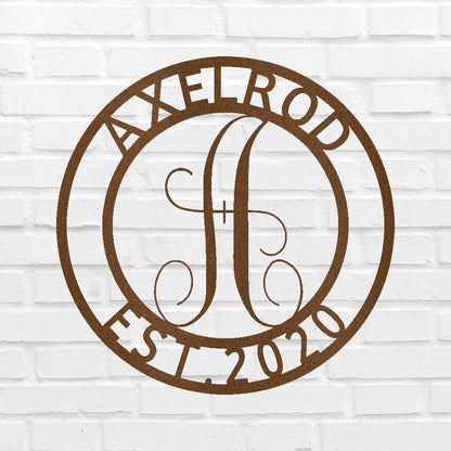 Family Name Personalized Gifts - Custom Metal Sign, Split Letter