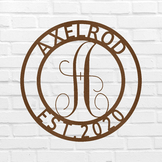 Family Name Personalized Gifts - Custom Metal Sign, Split Letter