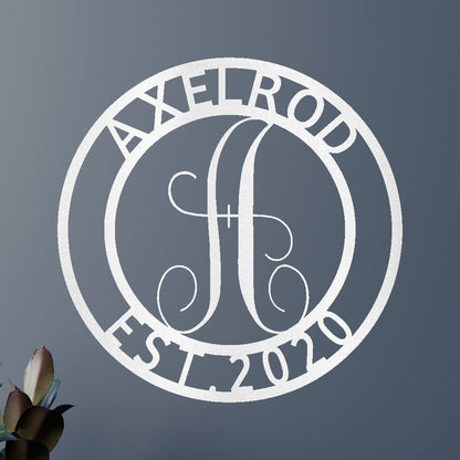 Family Name Personalized Gifts - Custom Metal Sign, Split Letter