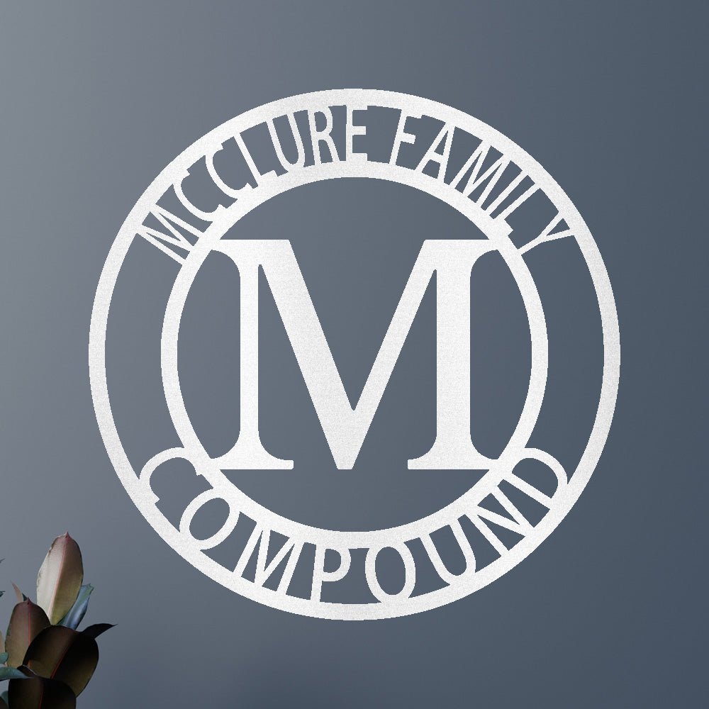 Family Name Sign - Custom Metal Sign, Split Letter, Wedding Gift