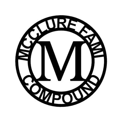 Family Name Sign - Custom Metal Sign, Split Letter, Wedding Gift