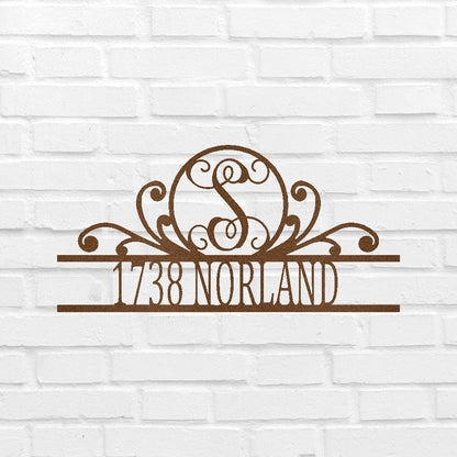 Family Name Personalized Gifts - Custom Metal Sign, Split Letter, Home Address Sign