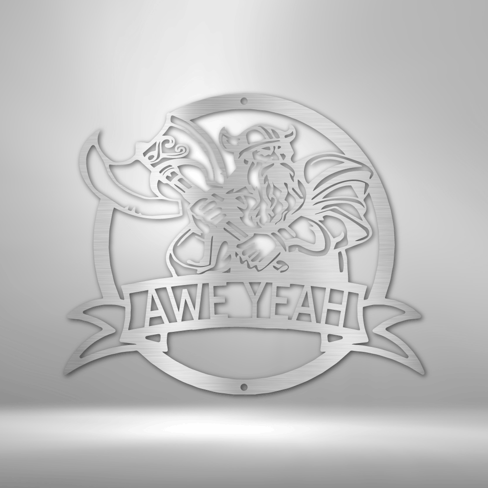 Fighting Viking Personalized Gifts - Custom Metal Sign