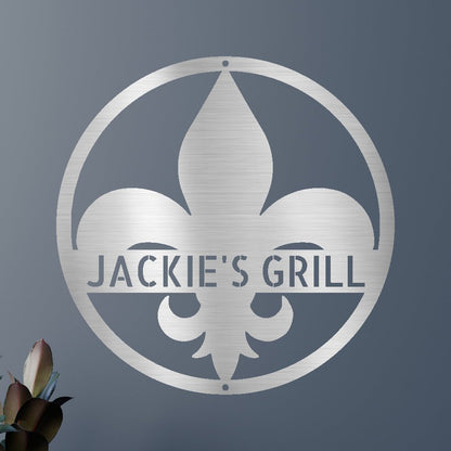 Fleur De Lis Personalized Gifts - Custom Metal Sign