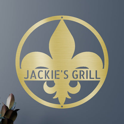 Fleur De Lis Personalized Gifts - Custom Metal Sign