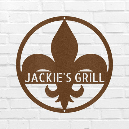 Fleur De Lis Personalized Gifts - Custom Metal Sign