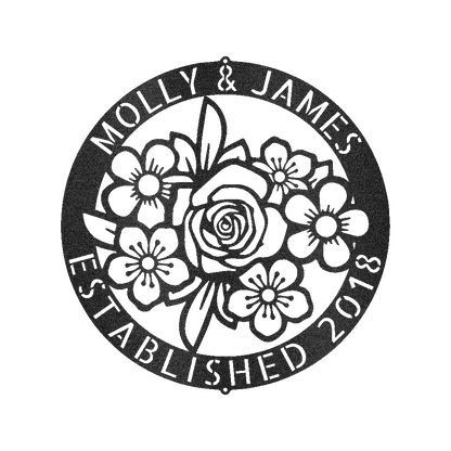 Floral Ring Personalized Gifts - Custom Metal Sign