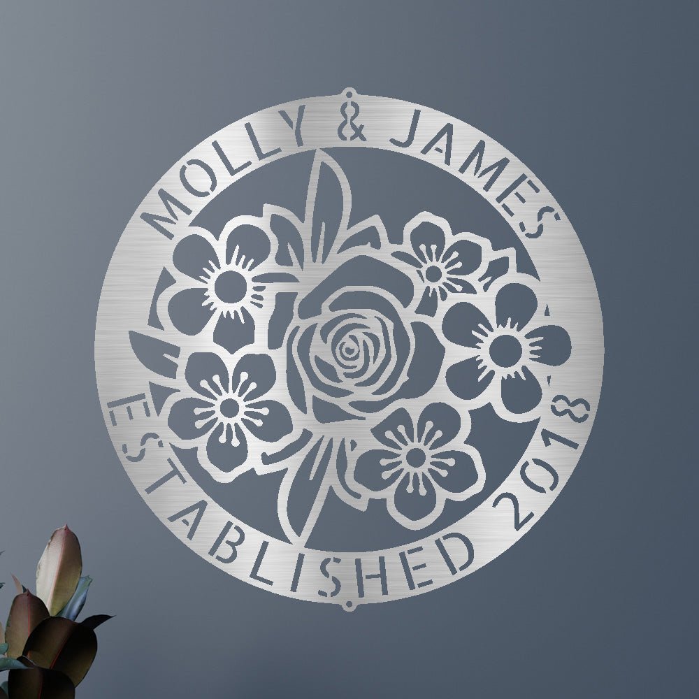 Floral Ring Personalized Gifts - Custom Metal Sign