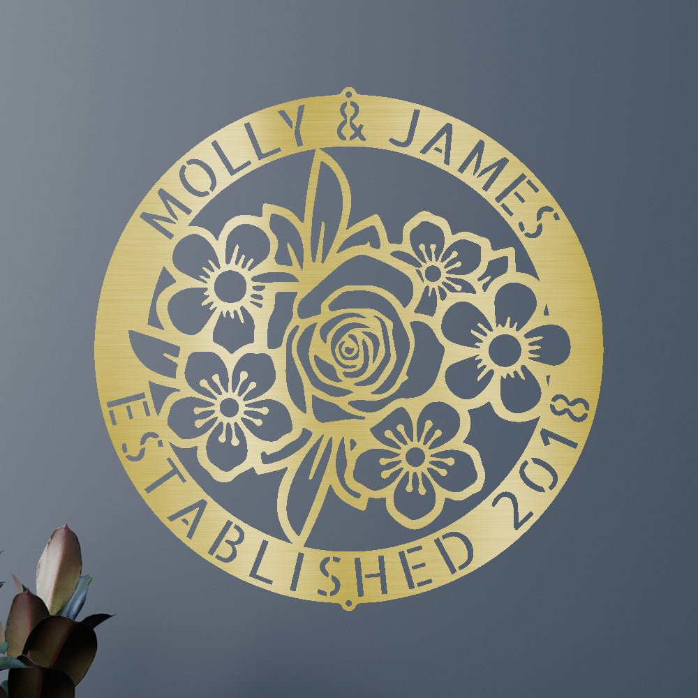 Floral Ring Personalized Gifts - Custom Metal Sign