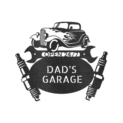 Garage Sign - Custom Metal Sign, Gift For Him, Christmas Gifts For Dad