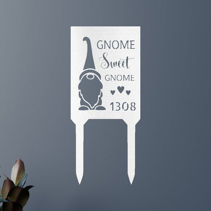 Gnome Home Stake - Custom Metal Sign