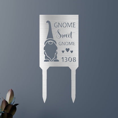 Gnome Home Stake - Custom Metal Sign