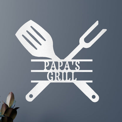Grilling Utensils Personalized Gifts - Custom Metal Sign