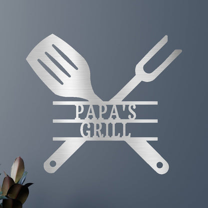 Grilling Utensils Personalized Gifts - Custom Metal Sign