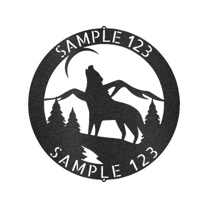 Howling Grey Wolf Personalized Gifts - Custom Metal Sign