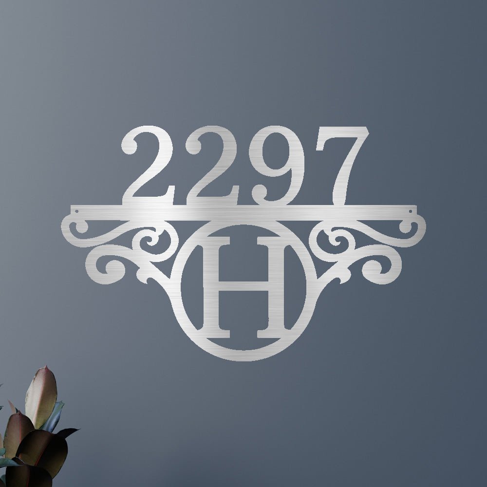 Initial Address Personalized Gifts - Custom Metal Sign