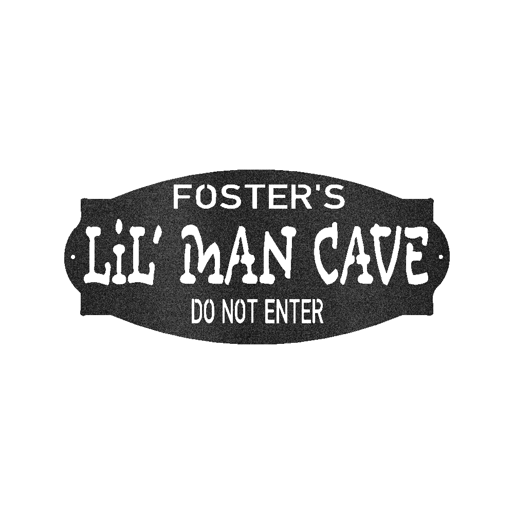 Lil Man Cave Personalized Gifts - Custom Metal Sign