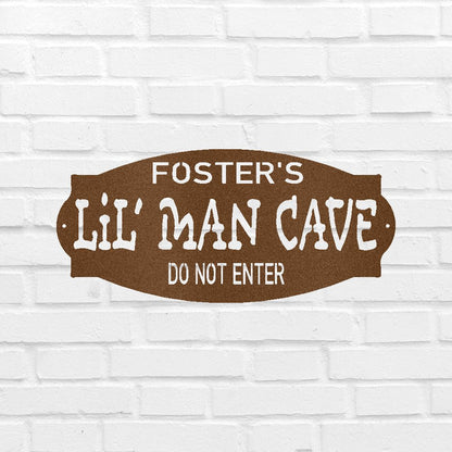 Lil Man Cave Personalized Gifts - Custom Metal Sign