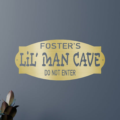 Lil Man Cave Personalized Gifts - Custom Metal Sign