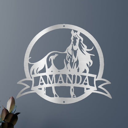 Majestic Horse Personalized Gifts - Custom Metal Sign