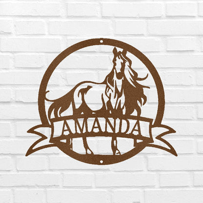 Majestic Horse Personalized Gifts - Custom Metal Sign