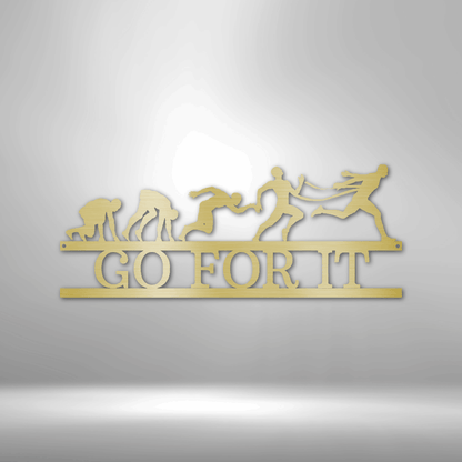 Evolution of Running Personalized Gifts - Custom Metal Sign for Marathon Runner