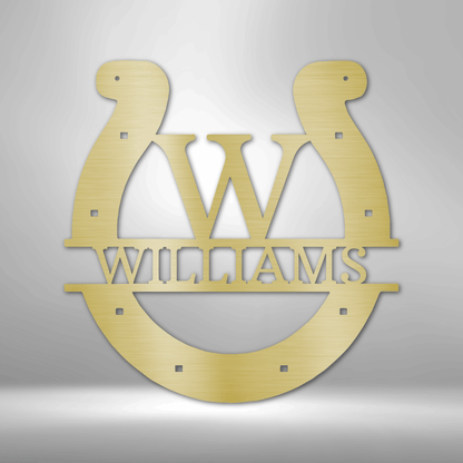Horseshoe Personalized Gifts - Custom Metal Sign