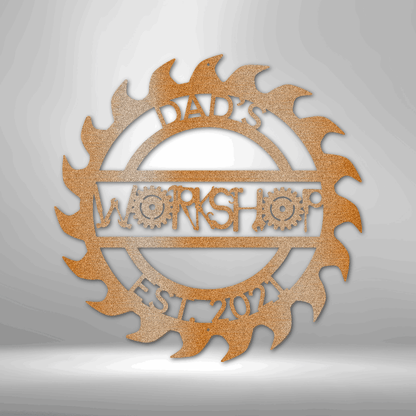 Dad Workshop Garage Personalized Gifts - Custom Metal Sign for Father's Day
