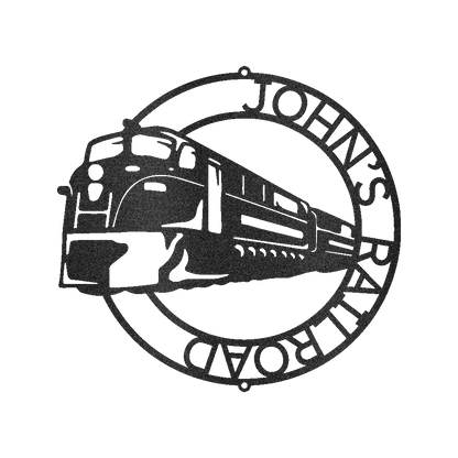 Modern Train Ring Personalized Gifts - Custom Metal Sign