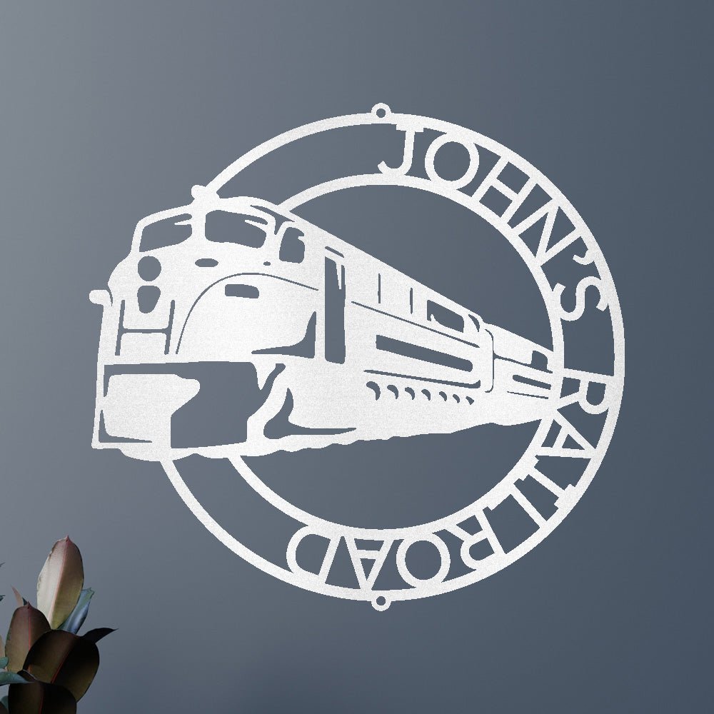 Modern Train Ring Personalized Gifts - Custom Metal Sign