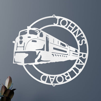Modern Train Ring Personalized Gifts - Custom Metal Sign
