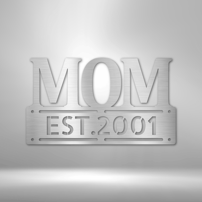 Personalized Mother’s Day Metal Sign - Custom Family Name Plaque for Mom