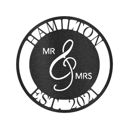 Mr and Mrs Personalized Gifts - Custom Metal Sign