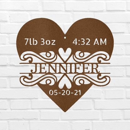 Newborn Love Personalized Gifts - Custom Metal Sign