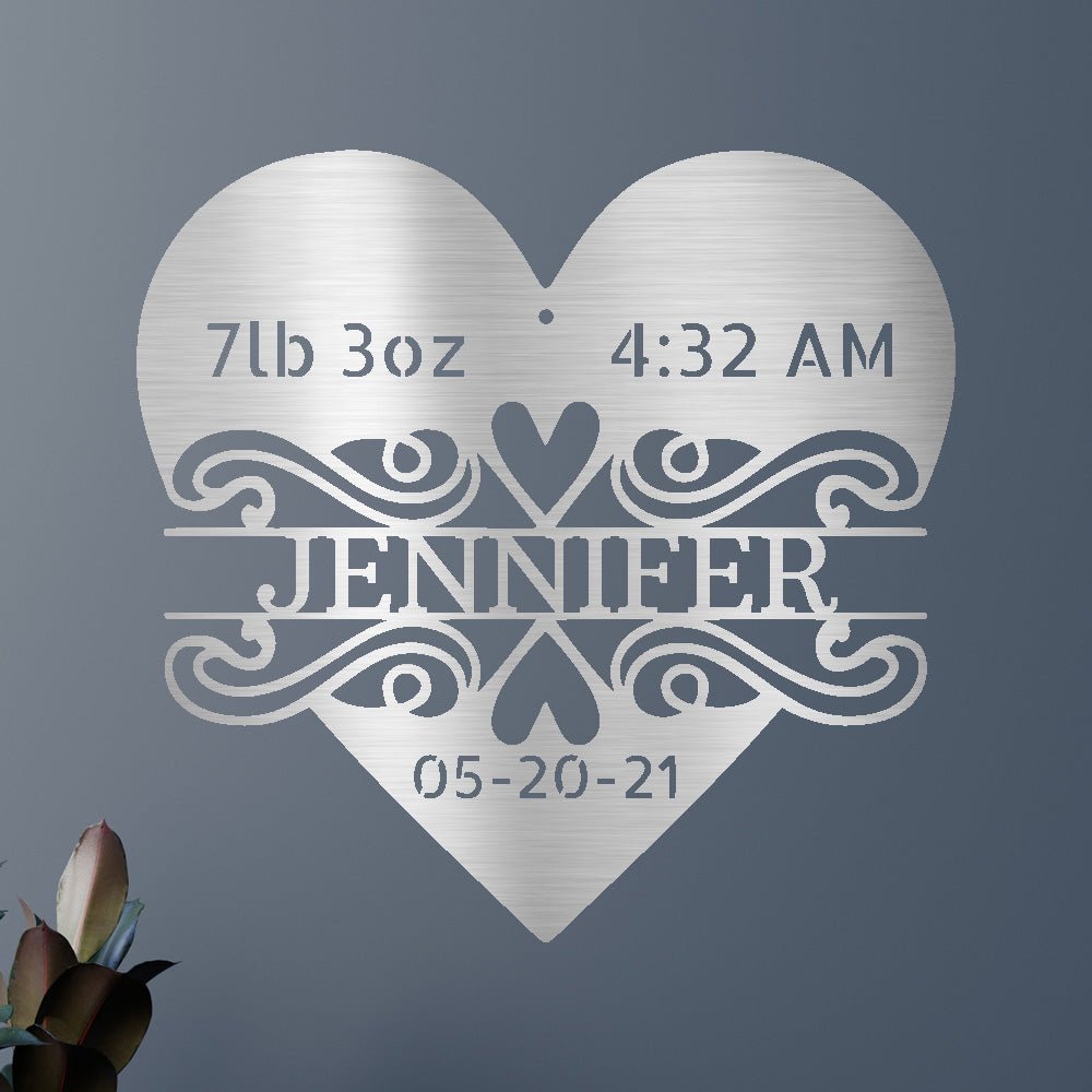 Newborn Love Personalized Gifts - Custom Metal Sign