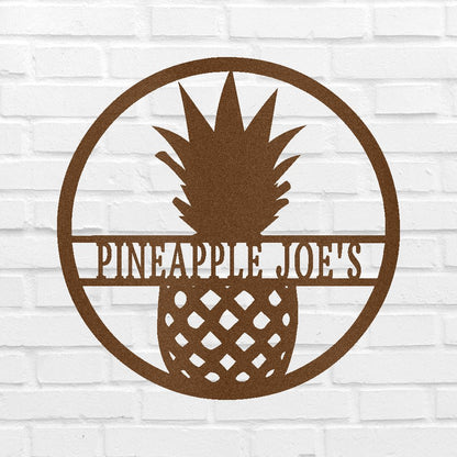 Pineapple Sign - Custom Metal Sign, Housewarming Gift