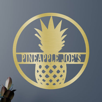 Pineapple Sign - Custom Metal Sign, Housewarming Gift