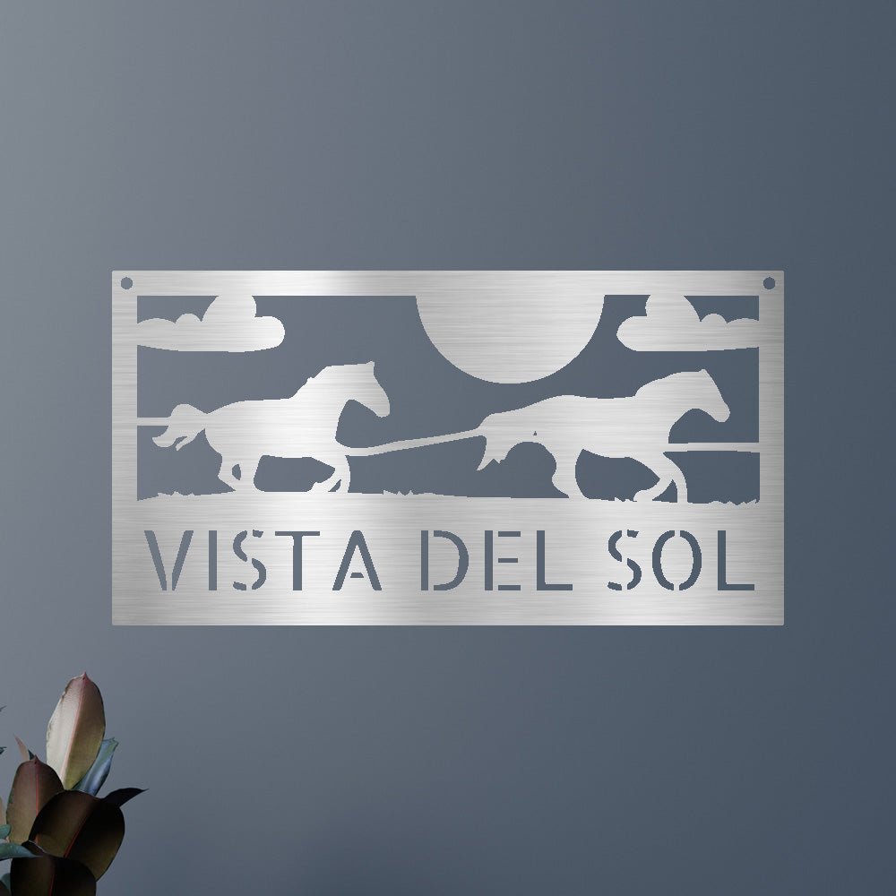 Racing Horses Sign - Custom Metal Sign, Gift For Horse Lover