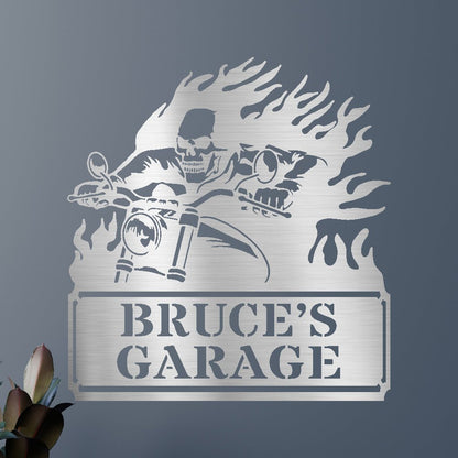 Screaming Demon Sign - Custom Metal Sign, Motorcycle Lover Gift