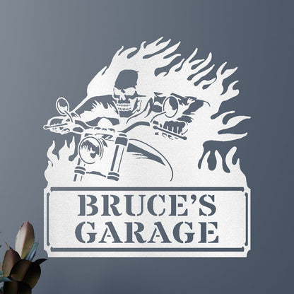 Screaming Demon Sign - Custom Metal Sign, Motorcycle Lover Gift