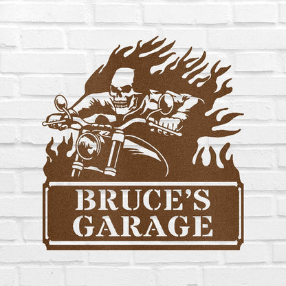 Screaming Demon Sign - Custom Metal Sign, Motorcycle Lover Gift