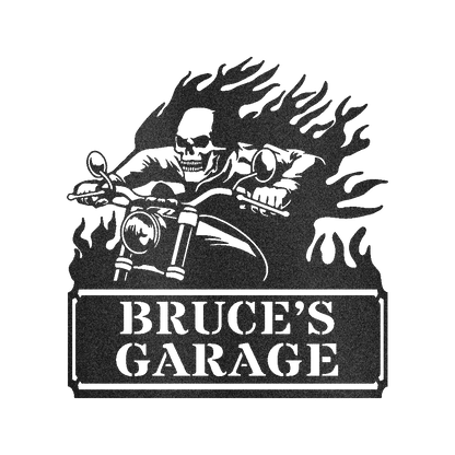 Screaming Demon Sign - Custom Metal Sign, Motorcycle Lover Gift