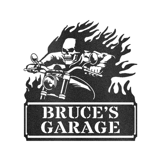 Screaming Demon Sign - Custom Metal Sign, Motorcycle Lover Gift