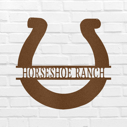 Simple Horseshoe Personalized Gifts - Custom Metal Sign, Horse Lover Gift