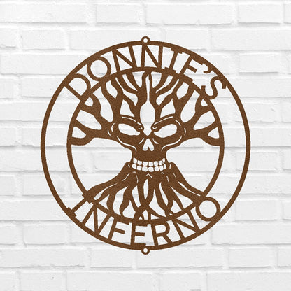 Skull Family Tree Personalized Gifts - Custom Metal Sign