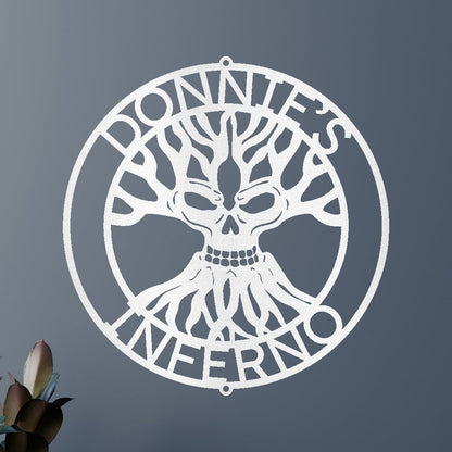 Skull Family Tree Personalized Gifts - Custom Metal Sign