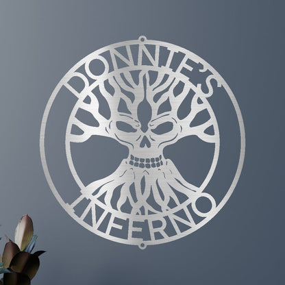 Skull Family Tree Personalized Gifts - Custom Metal Sign